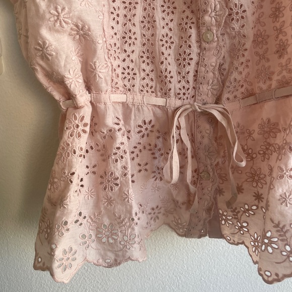 NWT UNSUBSCRIBED ROSE EYELET TANK - Picture 6 of 9